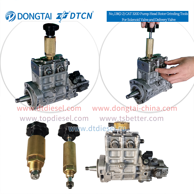 NO.138(2-2) CAT 320D Pump Head Rotor Grinding Tools for Solenoid Valve and Delivery Valve